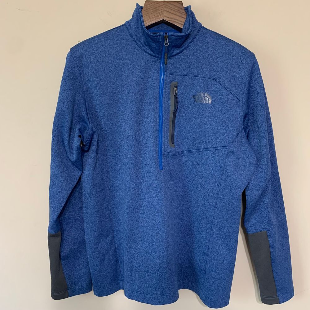 The North Face Better Sweater Pullover Fleece Blue 1/4 Zip Sweater Large
